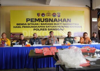 Polres Sanggau Musnahkan 18,5 Kg Sabu, Dukung Upaya Pemberantasan Narkoba