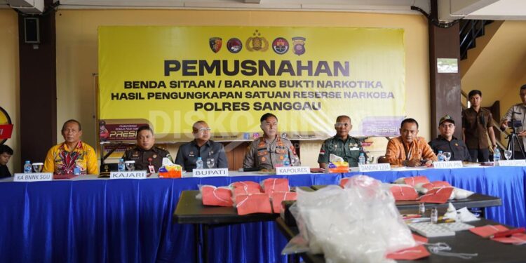 Polres Sanggau Musnahkan 18,5 Kg Sabu, Dukung Upaya Pemberantasan Narkoba