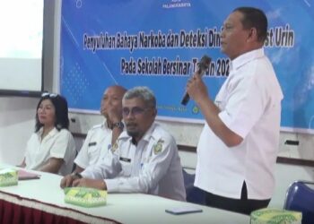 BNN Palangka Raya Adakan Sosialisasi P4GN dan Tes Urine di Sekolah