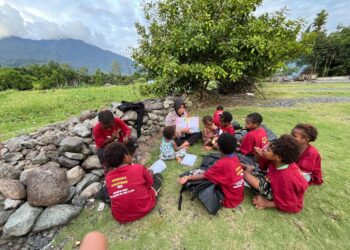 Polres Jayapura Adakan Kegiatan Belajar di Kompleks Hebron