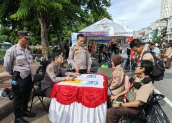 Sosialisasi SPMB SMA Kemala Taruna Bhayangkara di CFD Danau Sunter oleh Polres Metro Jakarta Utara
