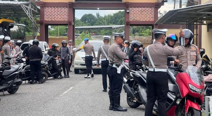 Hari Kedua Operasi Zebra 2025, Polda Babel Lakukan Pemeriksaan Kendaraan Personel