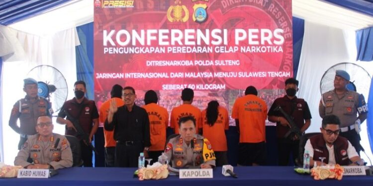 Polda Sulteng Ungkap Jaringan Narkoba Internasional di Donggala
