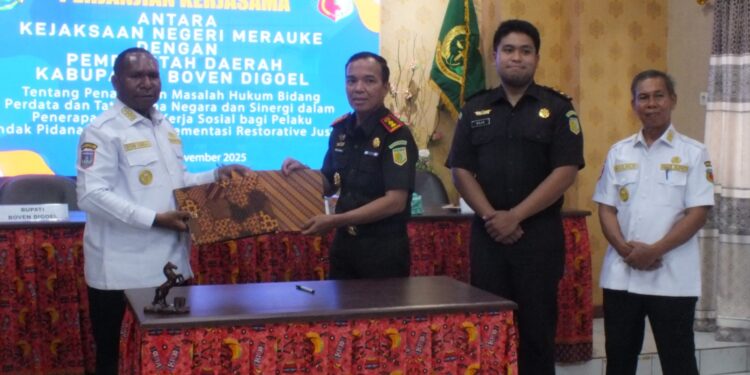 Pemkab Boven Digoel dan Kejari Merauke Perpanjang Kerja Sama Hukum