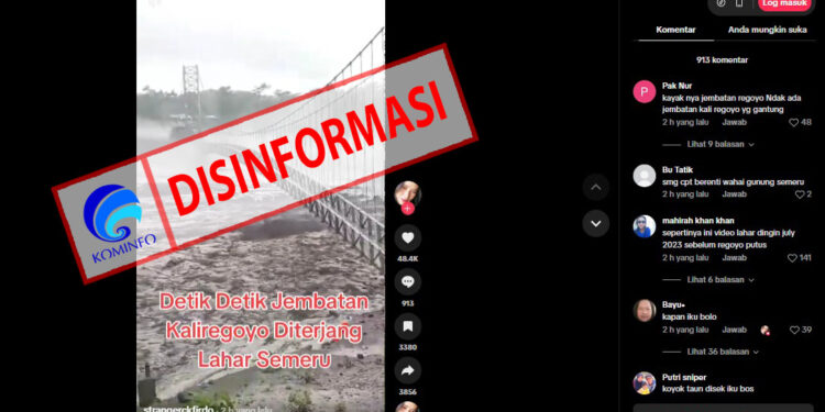 Masyarakat Diingatkan Waspada Terhadap Disinformasi Video Lahar Dingin Semeru