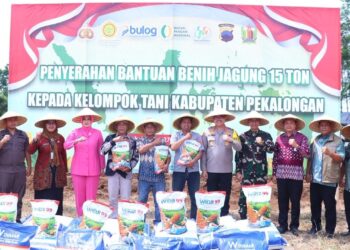 Polres Pekalongan Distribusikan 15 Ton Bibit Jagung untuk Petani