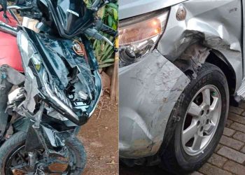 Kecelakaan di Jl. Imogiri - Dlingo tepatnya di atas angkring bu siwar