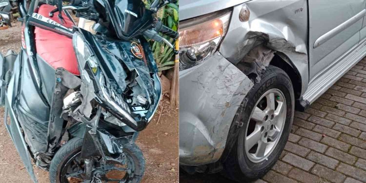 Kecelakaan di Jl. Imogiri - Dlingo tepatnya di atas angkring bu siwar