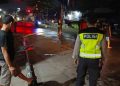 Kondisi kecelakaan tunggal di JL Ahmad Yani tepatnya Lampu trafick Karang turi Dsn Jogoragan