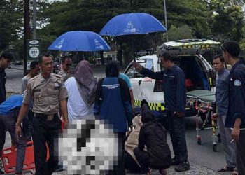 Korban pengendara sepeda motor mengalami luka ringan dan dilarikan ke RS PKU Muhammadiyah Gamping untuk mendapatkan perawatan medis