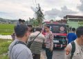 Petugas kepolisian bersama warga berada di area persawahan Dusun Semampir, Argorejo, Sedayu, Bantul
