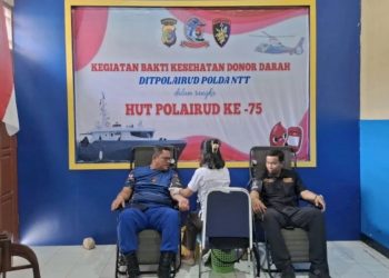 Ditpolairud Polda NTT Adakan Donor Darah untuk Peringati HUT Polairud ke-75