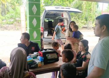 Posko Pengobatan Gratis Dibuka Polres Pasaman Barat untuk Korban Banjir