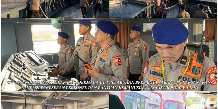 KP Wisanggeni-8005 Bawa Bantuan Kemanusiaan dari Sabang ke Malahayati