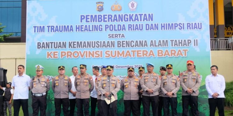 Polda Riau Kirim Tim Trauma Healing dan Bantuan ke Agam, Sumatera Barat
