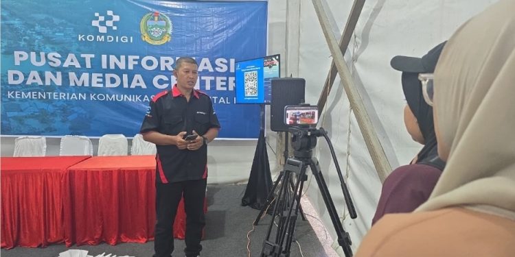 Media Center Kemkomdigi di Pandan Bantu Jurnalis Liput Bencana