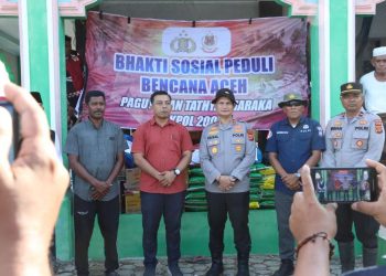 Kapolres Pidie Jaya Distribusikan Bantuan Akpol 2005 untuk Korban Banjir