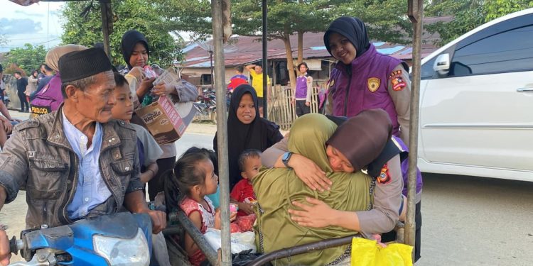 Tim Trauma Healing Polda Aceh Berikan Bantuan Psikososial di Langsa
