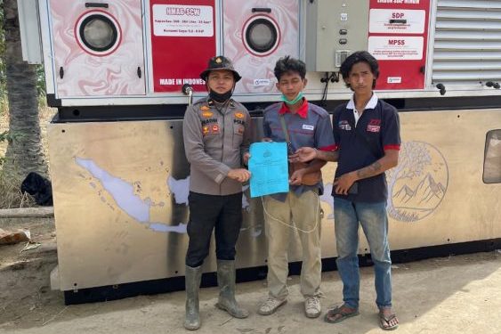 Polres Aceh Tamiang Dapat Bantuan Mesin Penghasil Air Minum dari Slog Polri