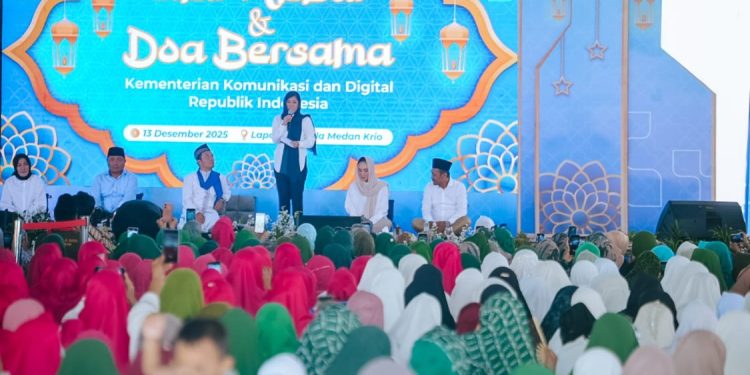 Kemkomdigi Distribusikan 6,5 Ton Bantuan Sembako di Deli Serdang