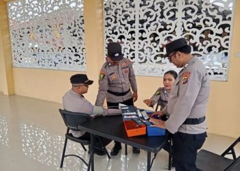 Subsatgas Dokkes Polda Babel Lakukan Pemeriksaan Kesehatan Personel Operasi Tambang