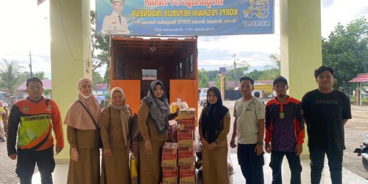 BPBD Balangan Distribusikan Bantuan Logistik ke Wilayah Terdampak Banjir di Juai