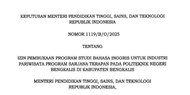 Polbeng Buka Prodi BISPAR, Siap Sambut Mahasiswa Baru