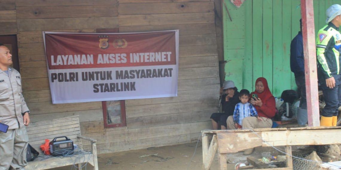 Polres Bener Meriah Sediakan Internet Gratis untuk Warga Terdampak Banjir