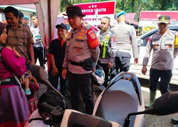 Polda Sumatera Barat Sediakan Servis Motor Gratis untuk Korban Bencana di Aceh