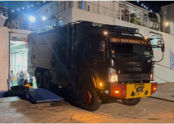 Kapal PT Pelni Bawa Pasukan dan Logistik Polri Tiba di Belawan untuk Penanganan Bencana
