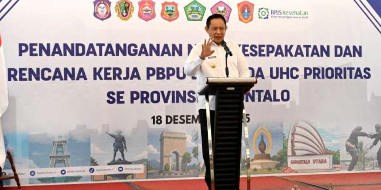 Gubernur Gorontalo Diganjar Penghargaan UHC dari BPJS Kesehatan