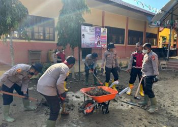 Sinergi Polri dan Masyarakat Pulihkan Pascabanjir di Pidie Jaya