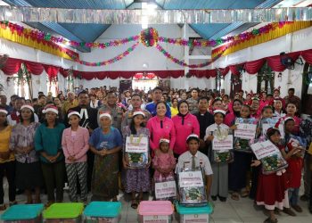 Kapolda Sumut Rayakan Natal Bersama Korban Bencana di Tapanuli Selatan