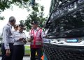 Pemeriksaan Ramp Check Dilakukan pada 85 Bus di Rest Area KM 45A Ciawi