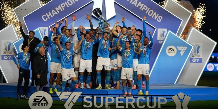 Napoli Raih Gelar Piala Super Italia Usai Kalahkan Bologna 2-0