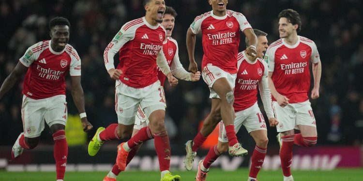 Arsenal Lolos ke Semifinal Carabao Cup Usai Kalahkan Crystal Palace Lewat Adu Penalti
