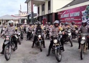 Polres Aceh Tengah Gunakan Sepeda Motor untuk Distribusi Bantuan ke Daerah Terpencil