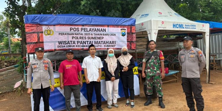 Pengamanan Ketat di Pantai Matahari Sumenep Selama Libur Nataru