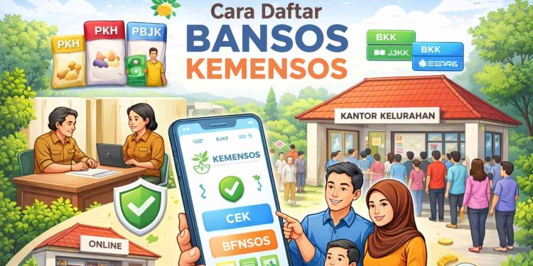Cara Cepat Daftar Bansos Kemensos