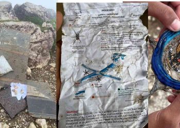 Foto dugaan Serpihan atau puing-puing yang diduga milik pesawat ATR milik Indonesia Air yang hilang kotak ditemukan disekitar puncak gunung bulusaraung Kab maros