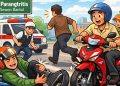 Ilustrasi Gambar Kecelakaan di jalan Parangtritis Bantul