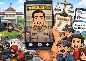 Ilustrasi gambar netizen serbu instagram Polresta Sleman Pasca Kasus Viral Suami Korban Jabret jadi tersangka
