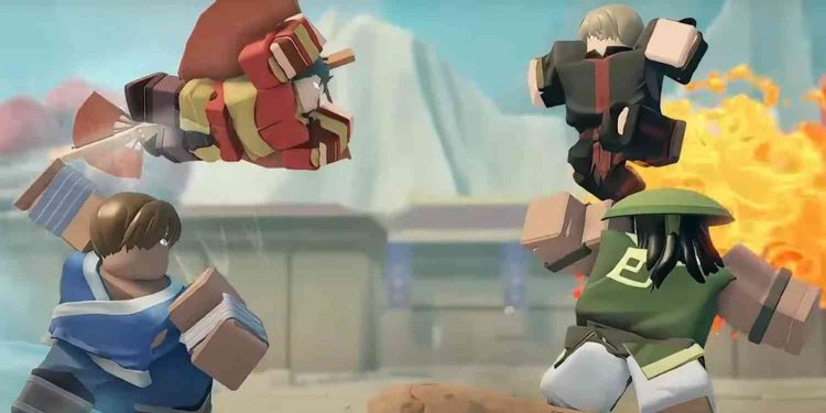 Ilustrasi karakter Roblox dalam adegan pertarungan, menggambarkan dunia virtual yang penuh kreativitas sekaligus kompetisi antar pemain