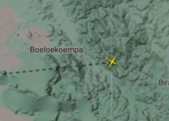 Foto: Pesawat ATR 400 milik Indonesia Air Transport yang dilaporkan hilang kontak saat akan tiba di Bandara Internasional Sultan Hasanuddin Makassar.