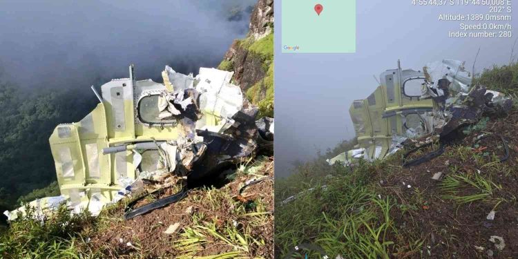 Serpihan Pesawat ATR 42-500 Ditemukan di Gunung Bulusaraung