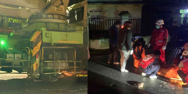 Tabrakan Motor dan Truk di Depan RM Padang Singgalang Raya Gamping, Satu Tewas