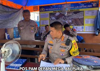 Dirlantas Polda Papua Lakukan Asistensi di Empat Pos Pengamanan Strategis