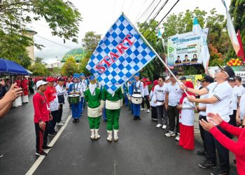 Kemenag HSU Rayakan HAB ke-80 dengan Jalan Sehat Kerukunan