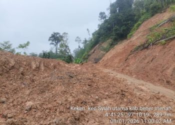 Penanganan Jalan ke Samar Kilang di Bener Meriah Ditunda Akibat Cuaca