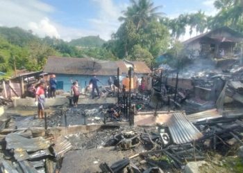 Kebakaran di Sibolga Utara, Empat Rumah Warga Hangus